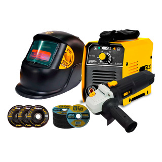 Máquina Inversora Solda 220v Eletrodo + Esmerilhadeira + Kit Máquina Inversora Solda 220v Eletrodo + Esmerilhadeira + Kit