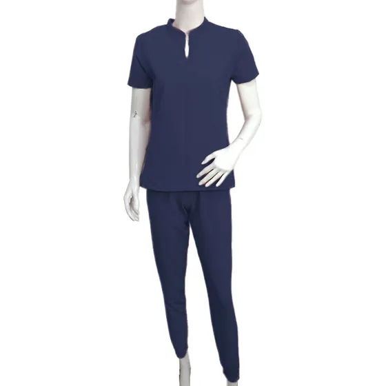Uniforme Quirúrgico Cuello Mao Azul Marino Lisa G