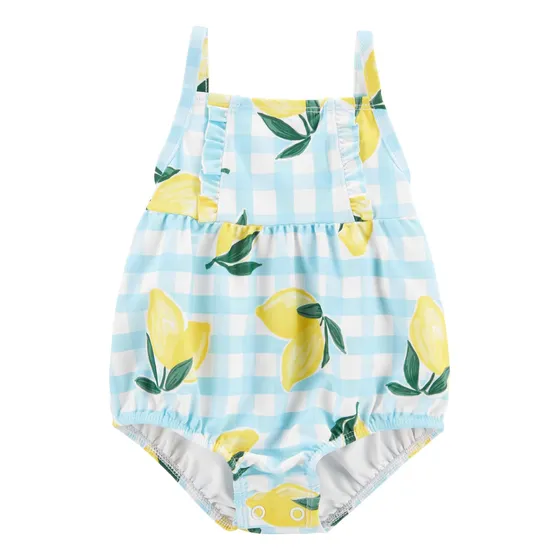 Traje De Baño 1 Pieza Con Upf 50+ Diseño Limones Carters 1