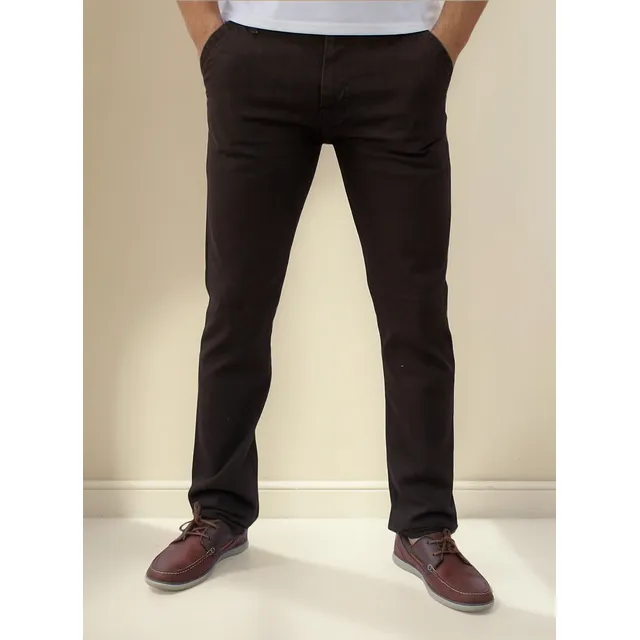 Pantalon Recto De Gabardina Stretch John Silver Para Hombre