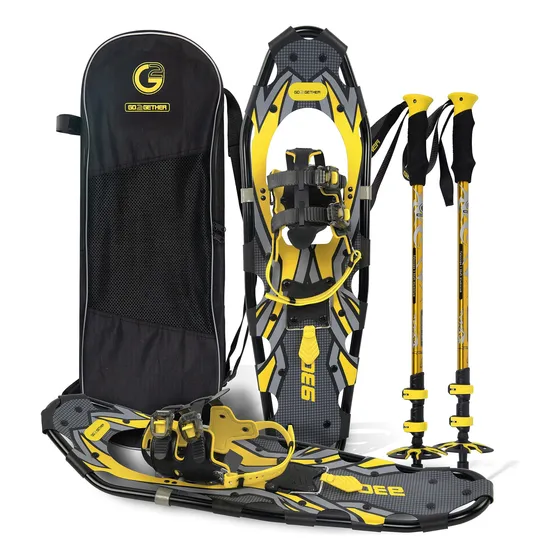 Raquetas De Nieve 76cm Hasta 113kg + Bastones  + Bolso