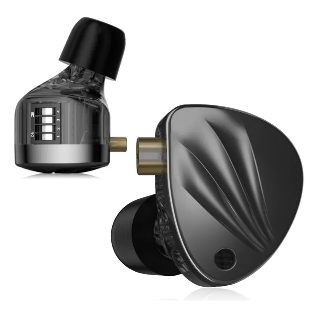 Kz Krila Con Tuning Switch Hi-fi Con Micrófono Color Negro