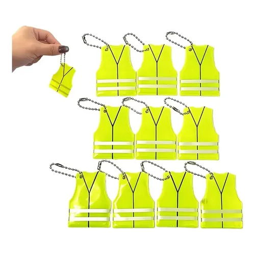 20pcs Mini Safety Vest Reflective Keychain Set,for Bags | MercadoLivre