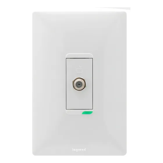 Salida Para Terminal Coaxial Tv Americana Futura Legrand Color Blanco