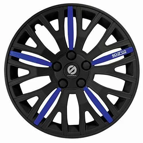 Juego Tazas Sparco Rodado 14 Negro/azul Muy Buenas!