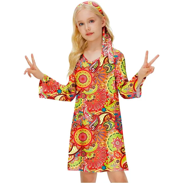 Vestido Groovy De Los Años 70 Vestidos Retro Hippie De De 60