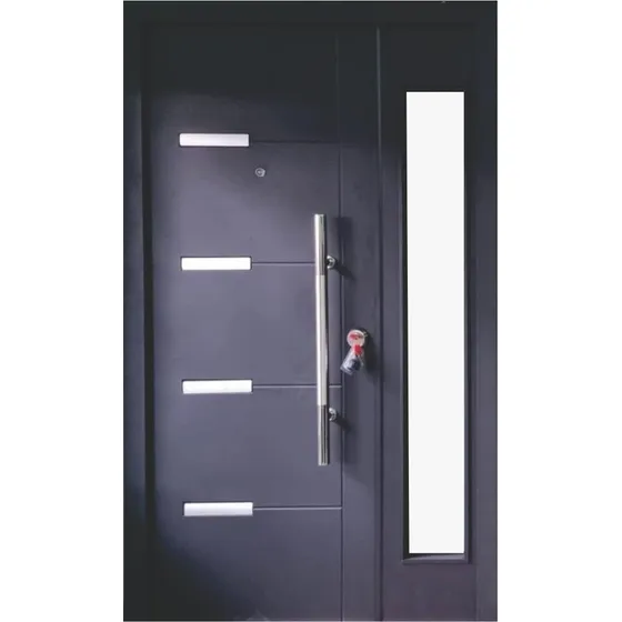 Puerta blindadas exterior chapa barral y acople de abrir color negro