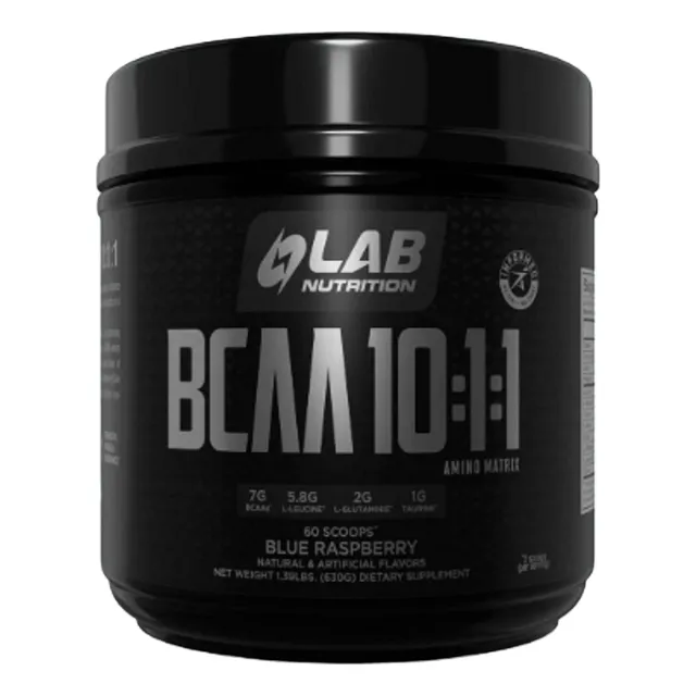 Bcaa 10:1:1 Lab Nutrition Aminoácidos Pote 630 Gr Polvo Sabor Blue Raspberry