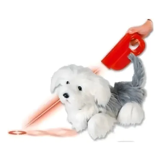 Robot Perro Mascota Dirigido Por Luz Control + Baterias Color Blanco Personaje Perro Chasey