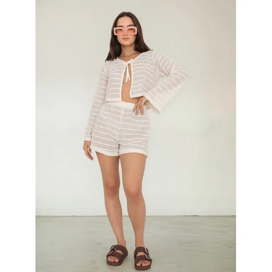 Short Rayas Con Elástico Tata #t3025