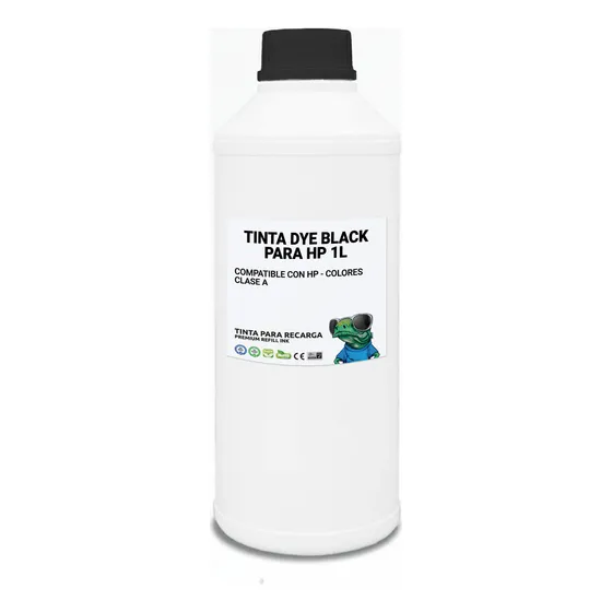 Tinta Geko Dye Black Para Hp 1l