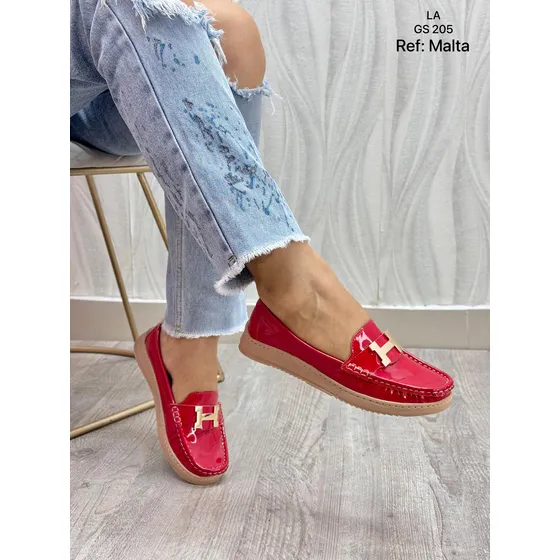 Mocasines Casuales  De Damas Patente Charol