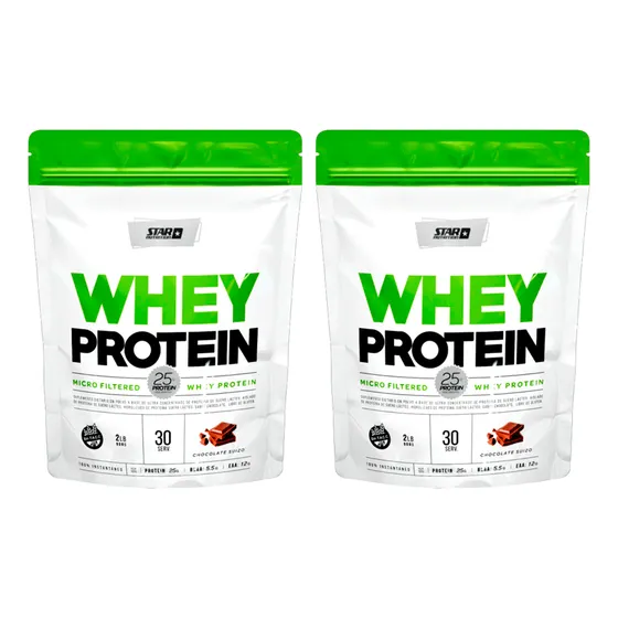 Suplemento en polvo Star Nutrition Proteínas sabor chocolate suizo x 908g