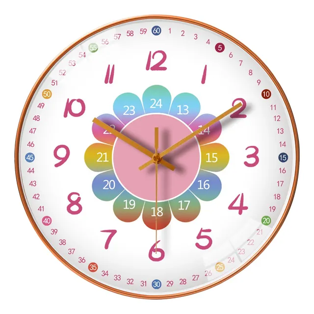 Hiwafifi Reloj Pared Para Niño 12  Colorido Enseñanza Que No