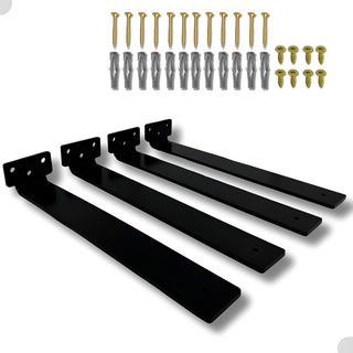 Kit 4 Suportes Prateleira Aço Mão Francesa Invisível 30cm Kit 4 Suportes Prateleira Aço Mão Francesa Invisível 30cm