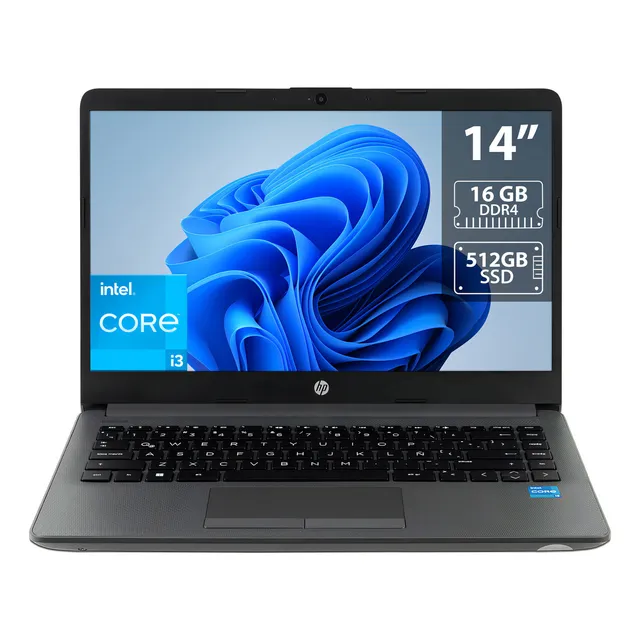 Laptop Hp 240 G9, Core I3, Ram 16gb, Ssd 512gb, 14 , W11h Color Negro