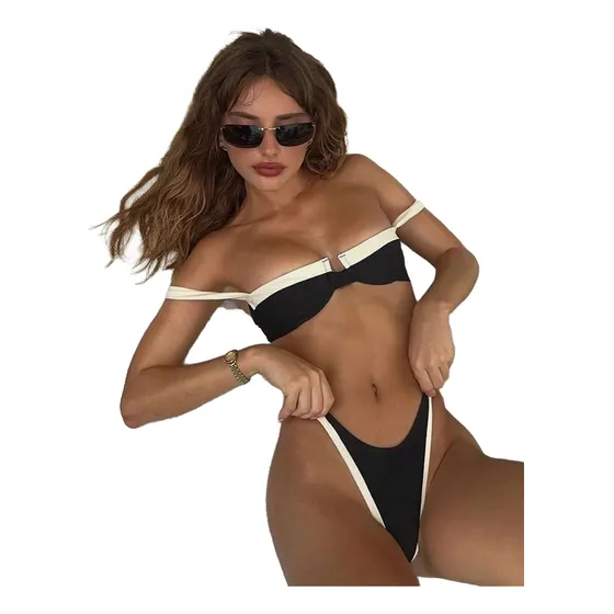 Bikini Shein Estilo Vintage Retro Importada De Usa Tiro Alto
