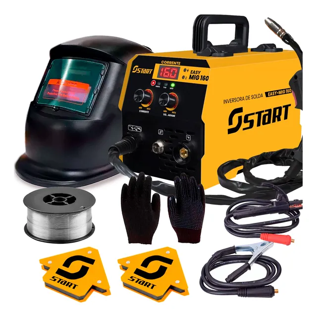 Kit Máquina De Solda Inversora Tocha + Máscara Acessórios
