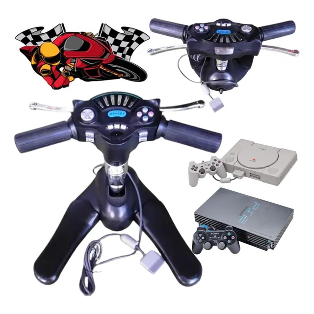 Control De Manubrio Volante De Moto Para Playstation 1 Y 2