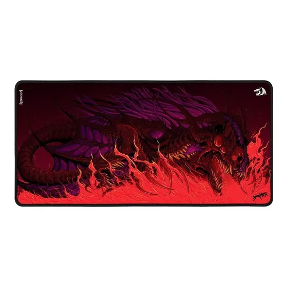 Mousepad Gamer Redragon Infernal Dragon Seiryu 880x420mm Cor Preto com Vermelho