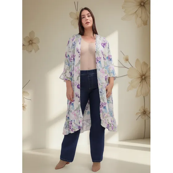Chaqueta Para Mujer Kimono Patprimo En Color Azul #14080140