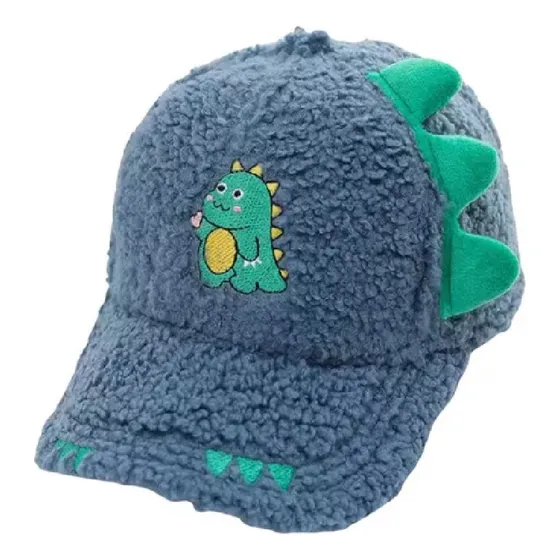 Gorra Cachucha Peluche Infantil Dinosaurio Niños 2-8 Años