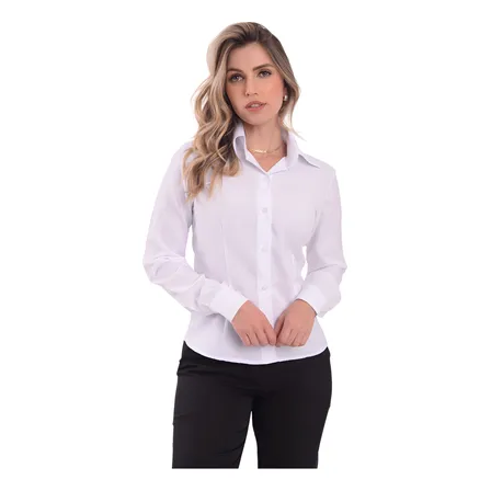 Blusa Social Feminina Manga Longa América One Lisa