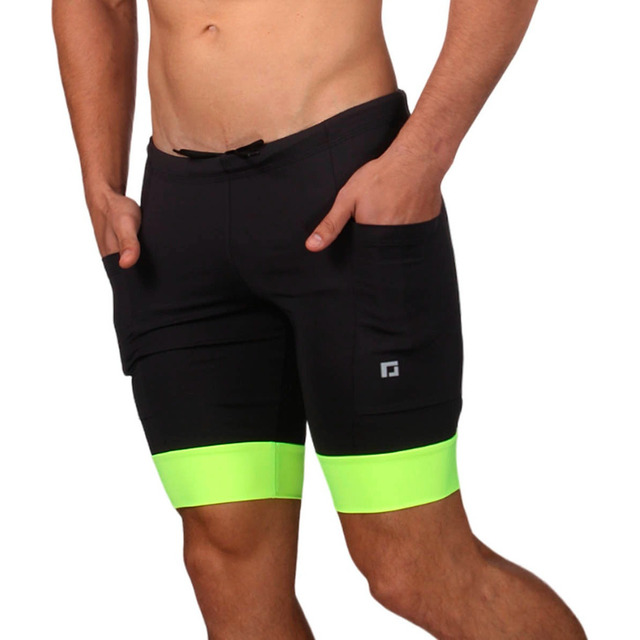 Shorts De Compressão P/ Corrida Masculino C/ Bolsos Laterais