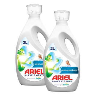 Kit 2 Sabão Líquido Ariel Suave E Gentil 2l Kit 2 Sabão Líquido Ariel Suave E Gentil 2l