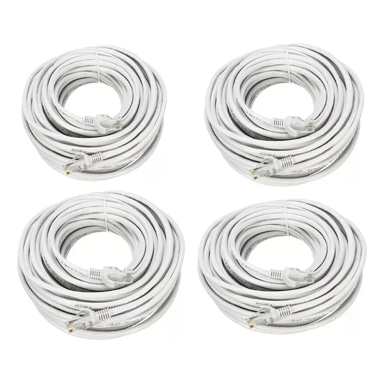 Cable Patch Cord Internet/ethernet 20mts Cat6 Rj45 Pack X4u