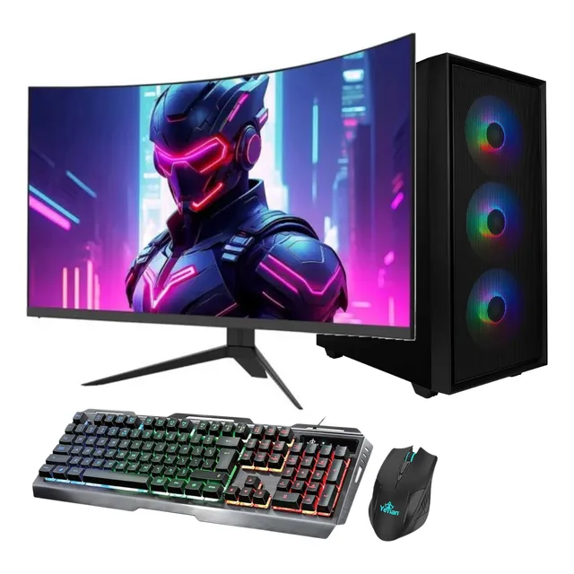 Pc Gamer Ryzen 7 5700g 64gb Ram Ssd 1t Led 27 Curvo Fte 80+