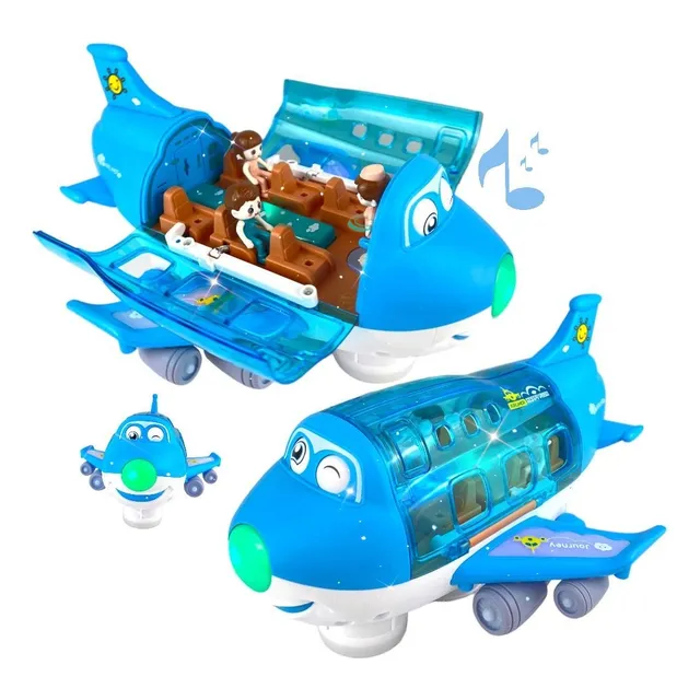 Avião Brinquedo Anda Luz Sons Crianças Menino Ninho Boy