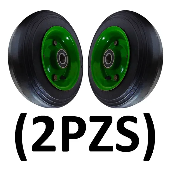 Rueda Para Carrucha Maciza Rin Metalico 8'' Pulgadas 21mm