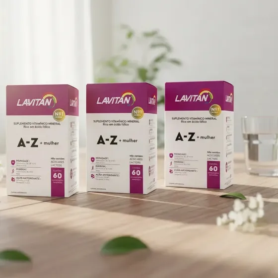 Kit 3 Lavitan Vitaminas A-z Mulher 60 Comprimidos Cada