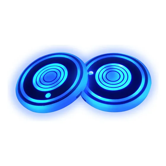 2pk Porta Vasos Luz Led Emblema For Varios Marcas