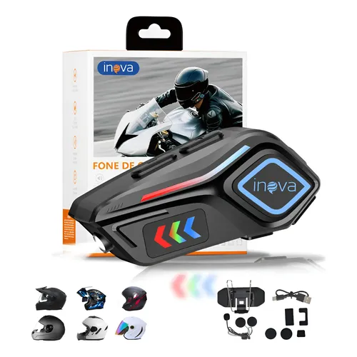 Intercomunicador Fodsports FX7 Bluetooth 5.4 para Capacete de Moto
