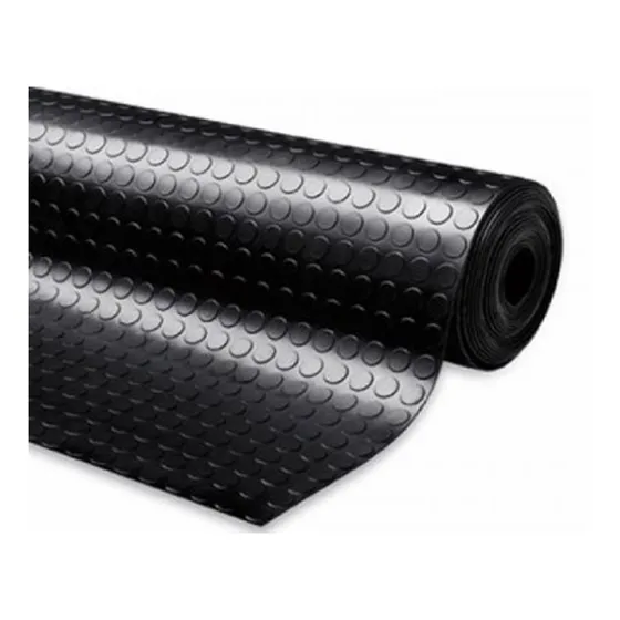 Piso Goma Antideslizante Estoperol Negro 1.4x20mts Qrubber
