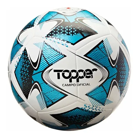 Bola De Futebol Para Campo 22 I Composição Em Pvc Topper Branco/preto Branco/verde Mar/preto
