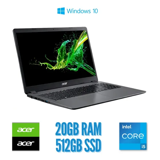 Notebook Acer Aspire 3 A315-56 I5-1035g1 20gb 512ssd - W10