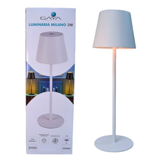 Abajur Milano 3w Luz Amarela Led Recarregável Touch Branco Abajur Milano 3w Luz Amarela Led Recarregável Touch Branco