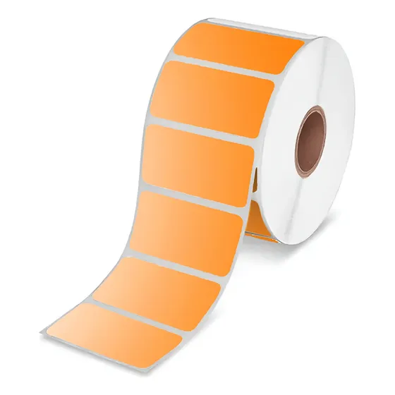 Rollo Etiquetas Térmicas Adhesiva Naranja 50x30mm 1000u