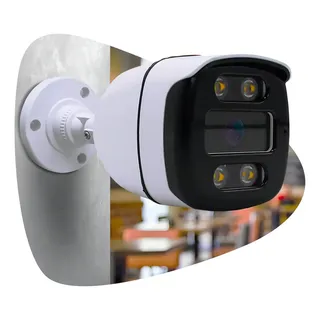 Tec Prime Câmera Full Ahd Color 2mp Lente 2.8 Colorida Dia E Noite Cor Branco