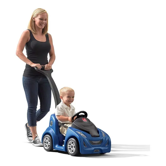 Carro De Paseo P/ Empujar Azul P/ Niños 1a3 Años Plástico