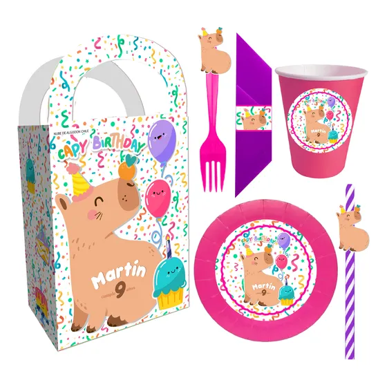 Cotillón Capibara Capybara Cumpleaños Personalizado Niños