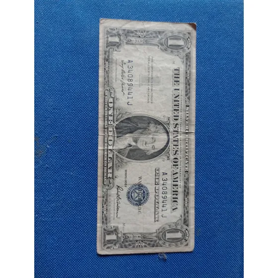 Billete De Un Dólar Sello Azul Series 1935 F