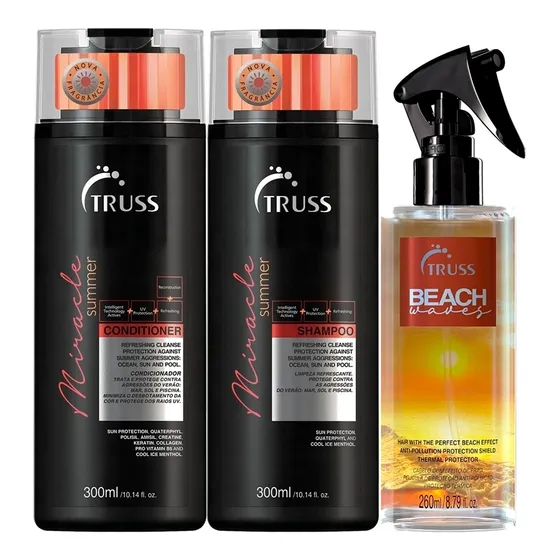 Kit Truss Miracle + Leave-in Home Care 3 Produtos