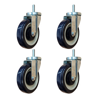 Rodaja Llanta Rueda Supermercado 5 Base Espiga 4 Pz Calidad. Rodaja Llanta Rueda Supermercado 5 Base Espiga 4 Pz Calidad.
