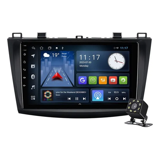 Zk Estéreo Cámara Frente Para Mazda 3 2010-2013 Gps Wifi Fm