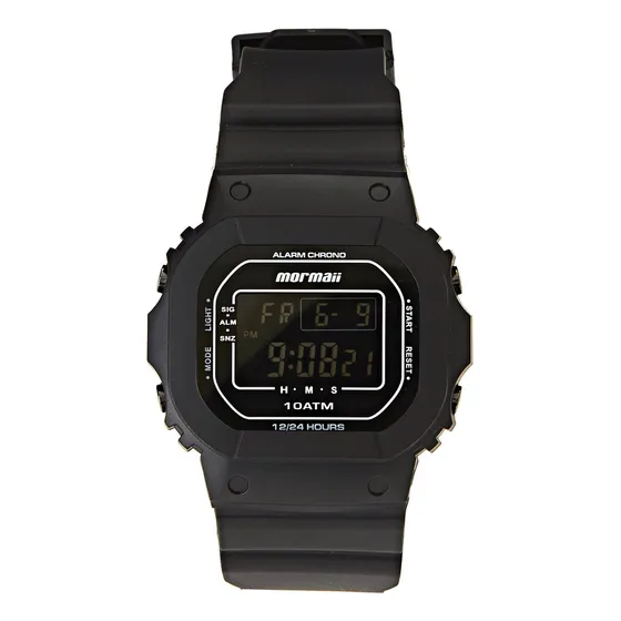 Relógio Masculino Wave Preto Mo0300jb/8p Mormaii