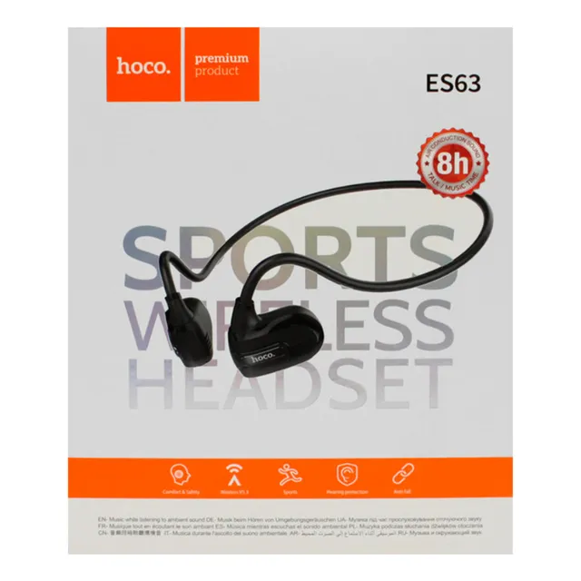 Auriculares Deportivos Conduccion Aerea Bluetooth Hoco 8h Color Negro